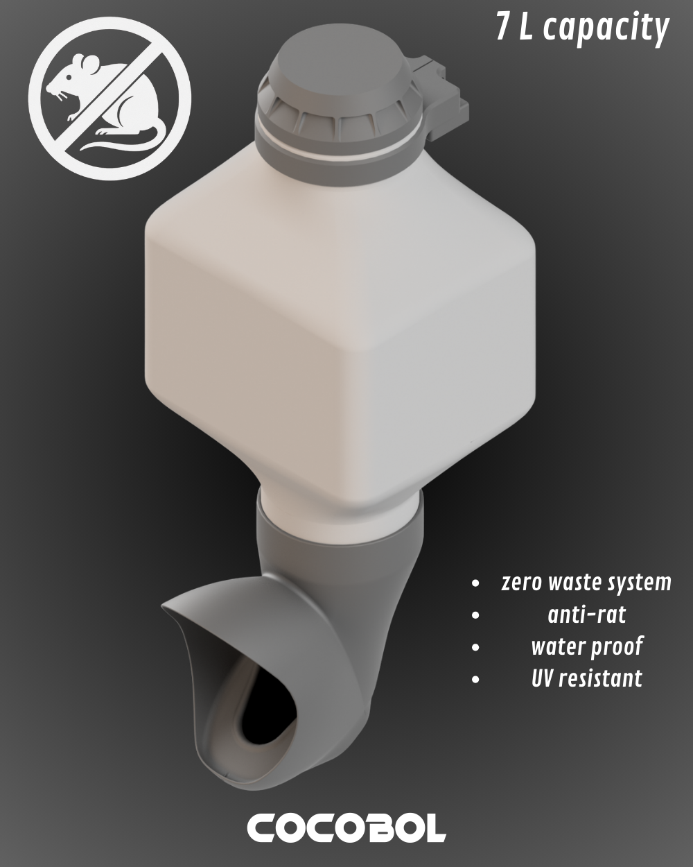 Mangeoire poule anti rats réservoir rectangulaire – Cocobol