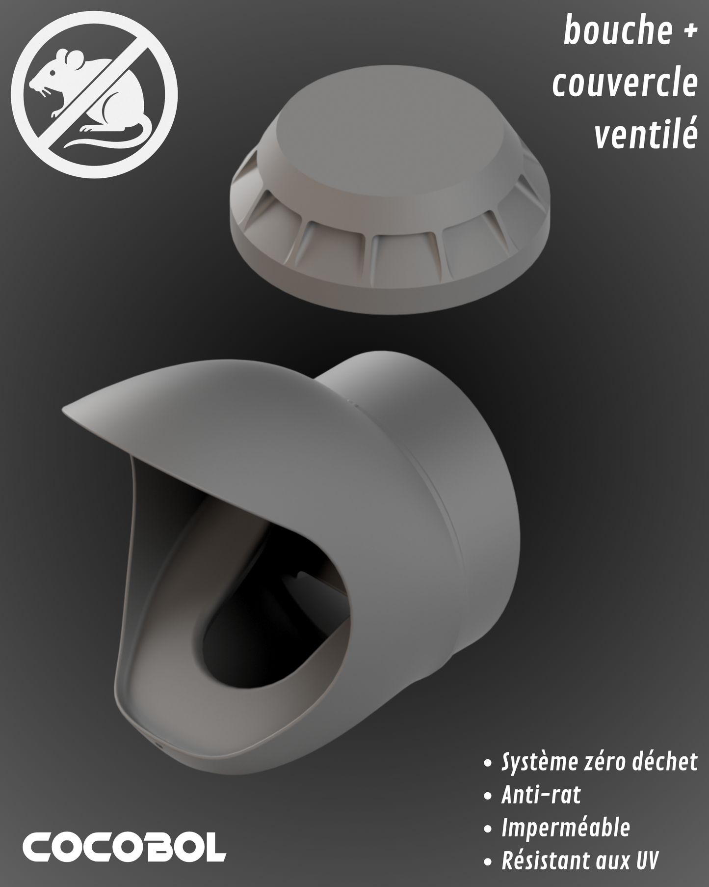 Kit Mangeoire à poule PVC anti rongeur. Fabriqué en France