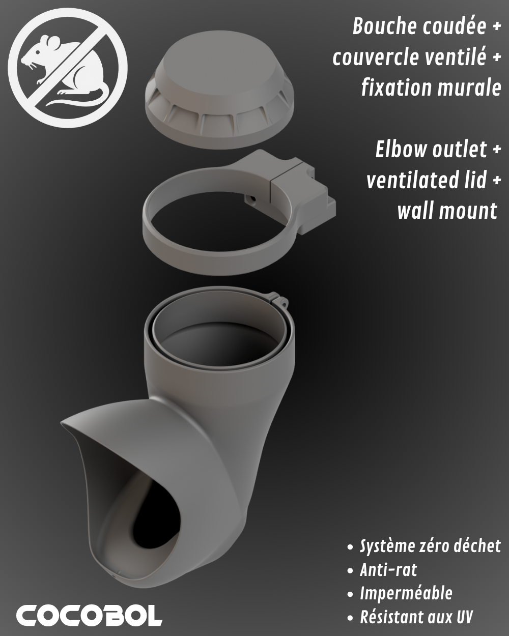 Kit Mangeoire pour poule tube PVC anti rongeur. Fabriqué en France