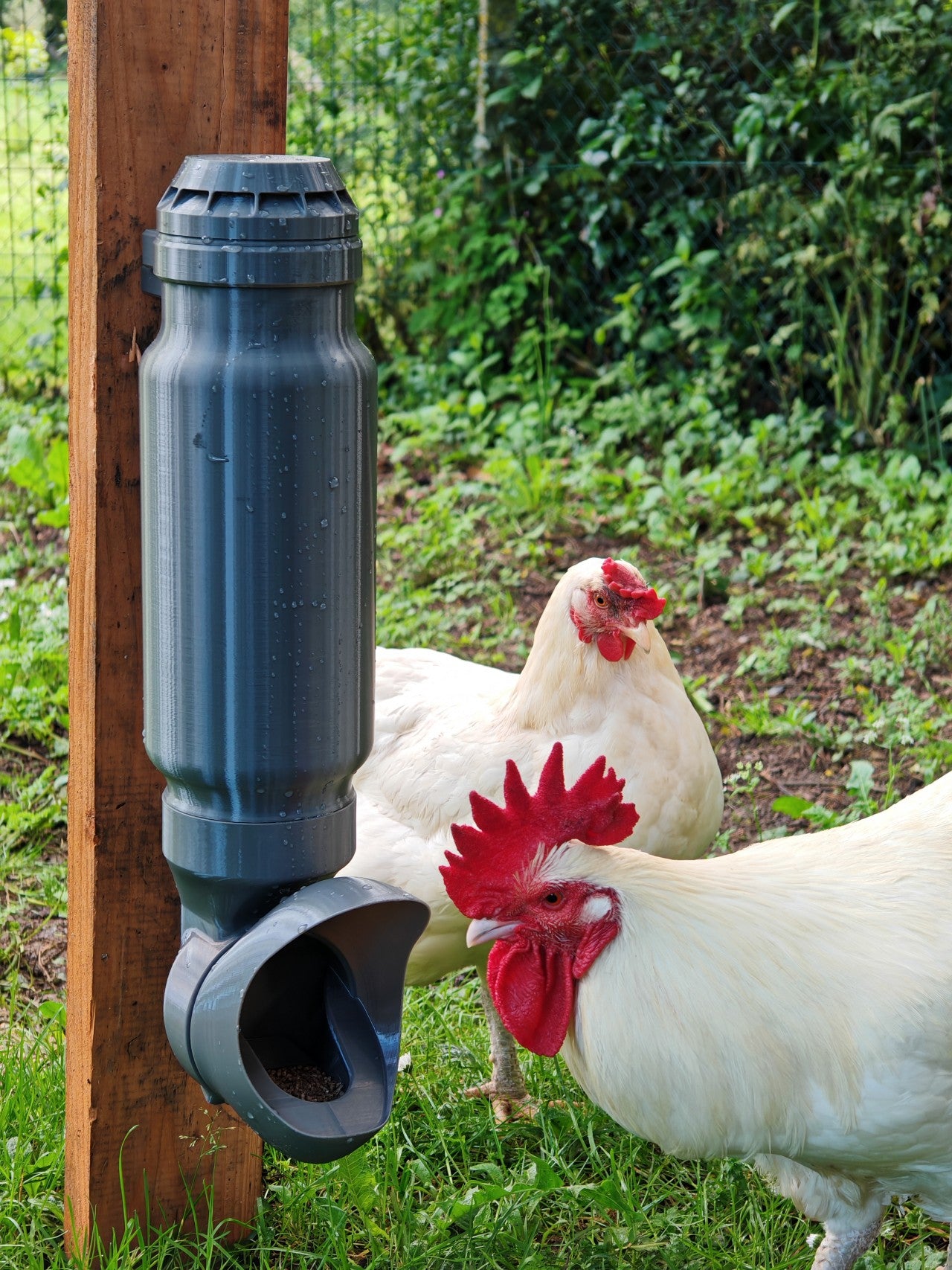 Kit Mangeoire à poule PVC anti rongeur. Fabriqué en France