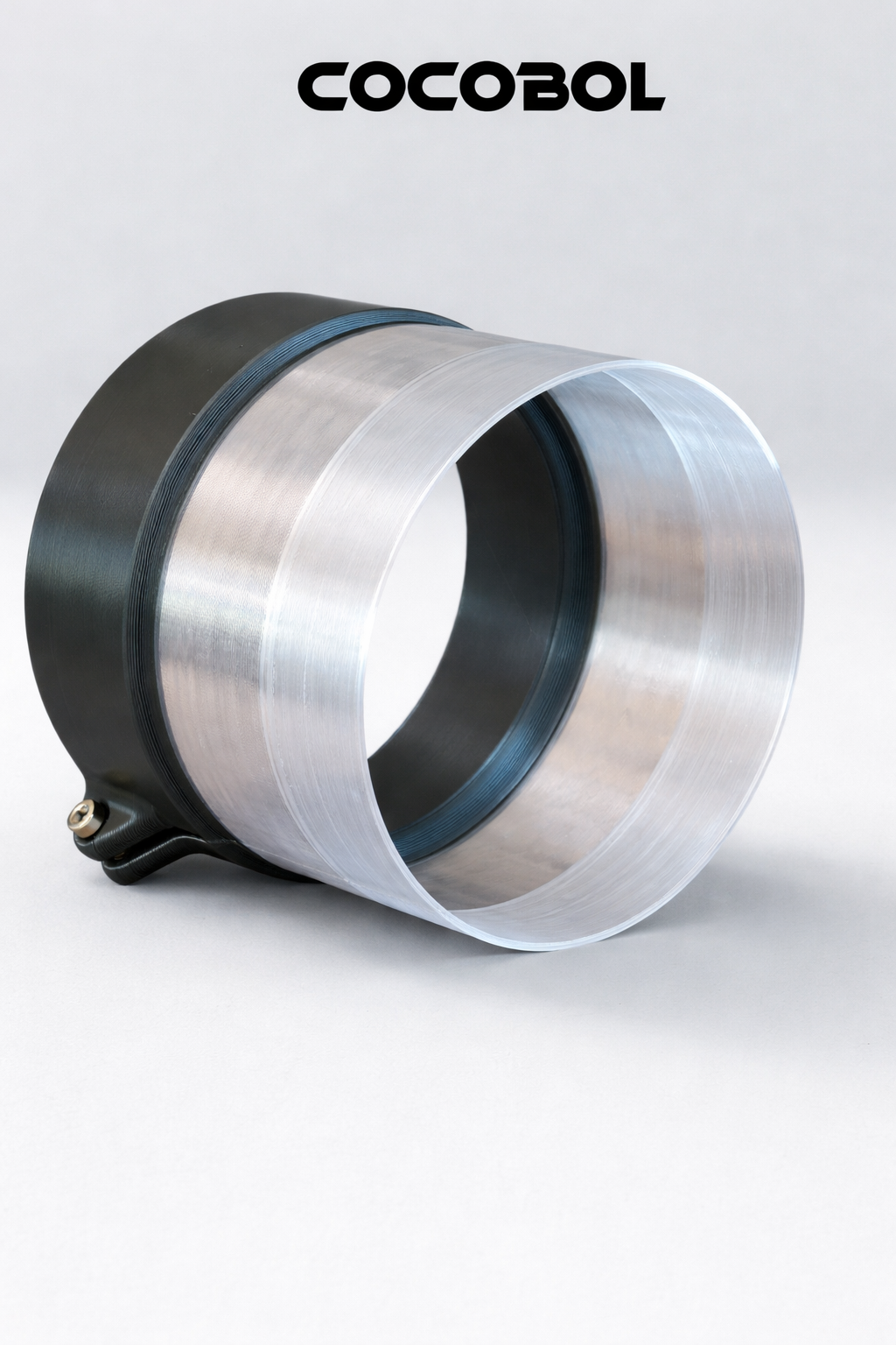 Segment transparent Cocobol pour kit DIY, indicateur de niveau de grain, compatible tube PVC Ø100 mm, photo produit sur fond clair