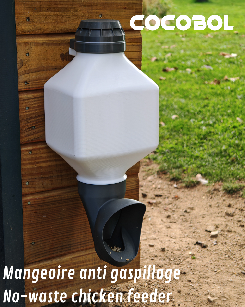 Mangeoire poule anti rats réservoir rectangulaire – Cocobol