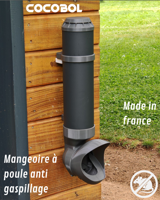 Kit Mangeoire à poule PVC anti rongeur. Fabriqué en France